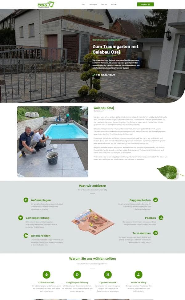 Galabau Osaj Website Mockup
