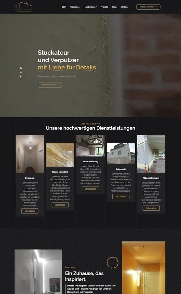 Meister Stuckateure Website Mockup