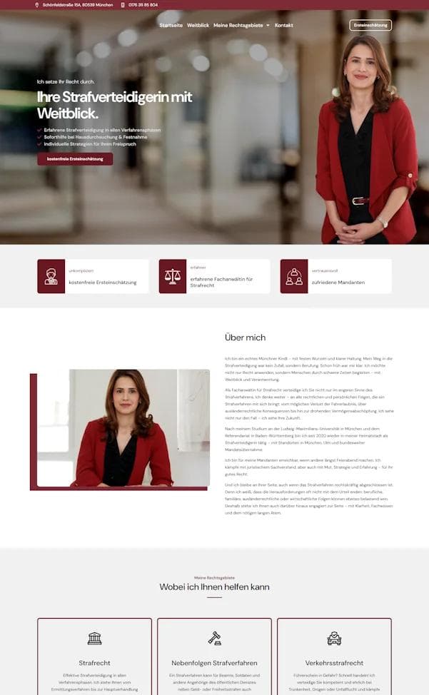 Rechtsanwältin Sümeyra Öz Website Mockup